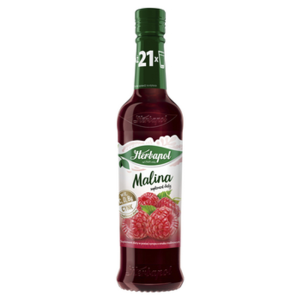Herbapol syrop owocowy suplement diety malina z witaminami C,D, B6 i cynkiem 420 ml X8